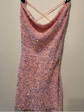 Lucy in the Sky Pink Sequin Mini Dress
